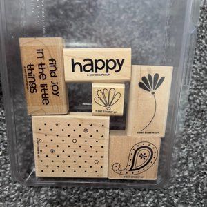 Stampin' Up! Polka Dots & Paisley 6 pc. Mounted Stamp Set